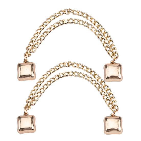 1 пара многофункциональных магнитных зажимов для одежды с цепочкой, многоцелевая брошь без штифта, металлические пуговицы, зажим для одежды, шали, шарфа, брюк, манжет, магнит