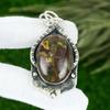 Oval Natural Fruit Jasper Bezel Wedding Sister Elegant Pendant Sterling Silver