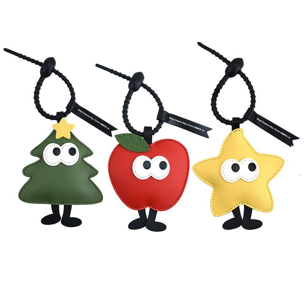 3Pcs Creative Christmas Tree Keychain Lovely Cute Bag Pendant Fashion Car Keyring Car Accessories