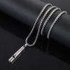 Whistle Necklace Pendant Emergency Survival Whistle Outdoor Hiking Camping Necklaces Stainless Steel Punk Whistle