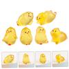 OATIPHO 15 штук Светящийся маленький толстый цыпленок цыпленок Мини цыпленок Светящиеся маленькие цыплята Кукольный цыпленок Моховой пейзаж цыпленок издание Пасха