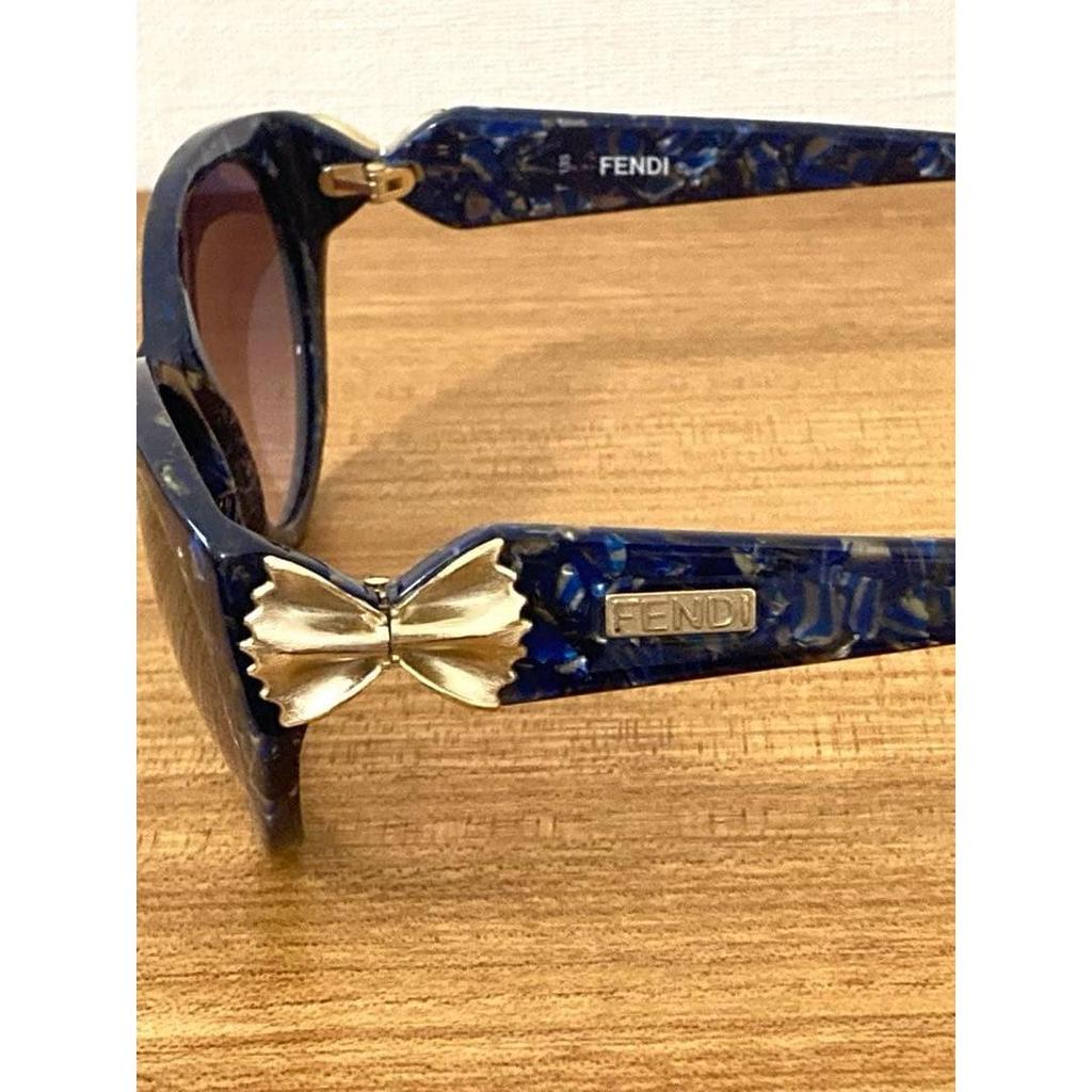 Used [Rare] FENDI Sunglasses Lapis lazuli style ribbon
