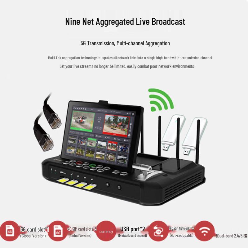 Ucast R20 12-канальный 5G коммутатор и кодер для прямой трансляции