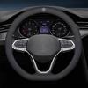 Car Styling Leather Steering Wheel Cover Auto Accessorie For Alfa Romeo 4C 159 166 Spider Giulia Giulietta 156 Mito 147 8C GT