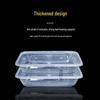 Sheng Xiang Yun 1250ml Rectangular Disposable Food Containers with Lids (150 Sets)