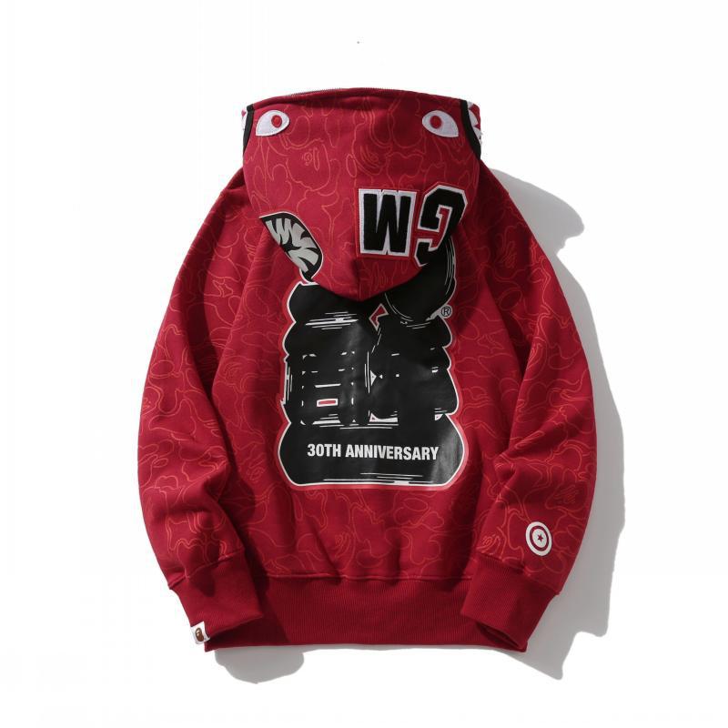 Худи с Камуфляжной Головой Акулы к 30-летию: Мужской вельветовый кардиган на молнии Осень/Зима