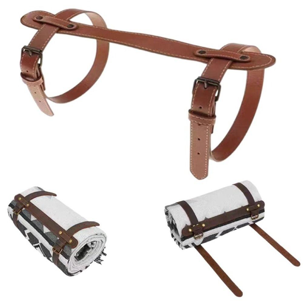 H-shaped Picnic Mat Binding Strap PU Blanket Straps Blanket Binding Belt Sofa Blanket