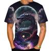 Dragon Floral 3D Print T-Shirts Men Fashion O-Neck Short Sleeve T Shirt Oversized Harajuku Y2k Tops Tees Men Clothing