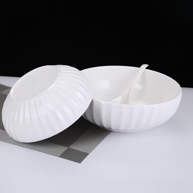 Lotus Leaf Ceramic Soup Bowl