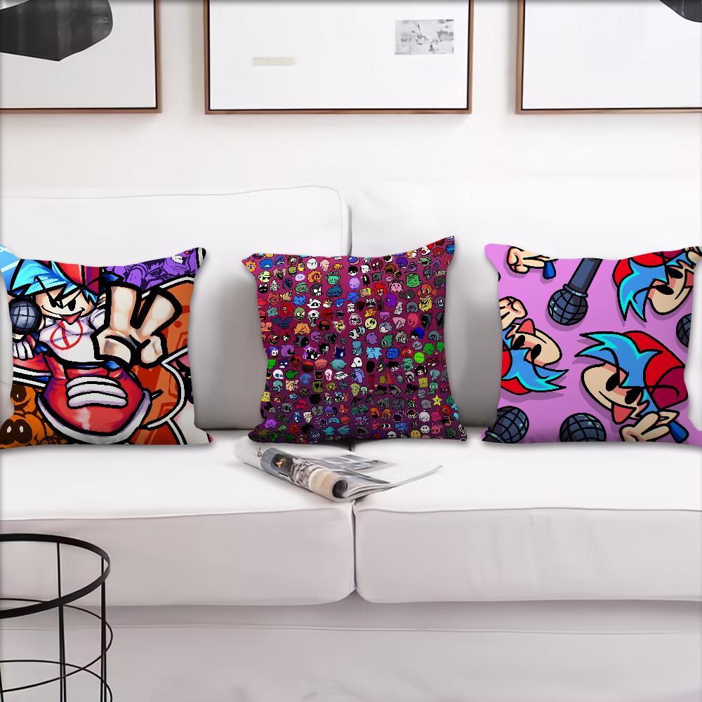 Cushion Cover Living Room Headboard Bedroom Funkin Cool Game Office Friday Cushion FNF Cushion Sofa Nap Time Night Pillow Case