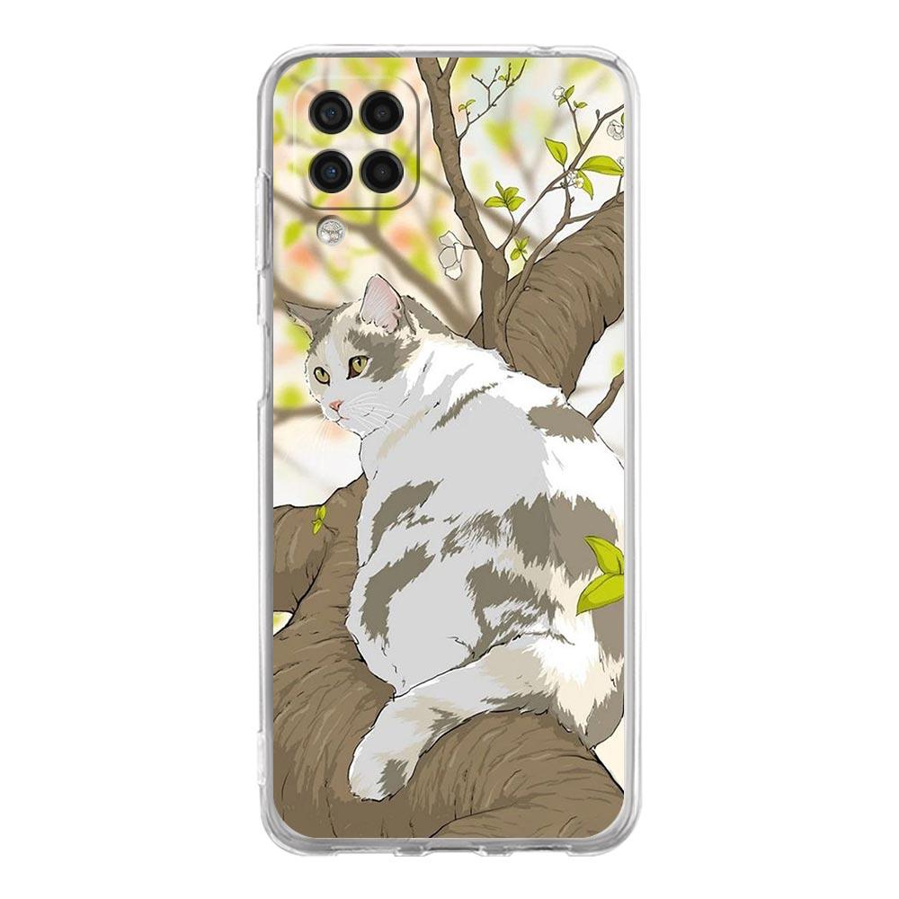Модный мягкий чехол для телефона с милыми котами для Samsung Galaxy A51 A71 A21S A12 A11 A31 A41 A03S A13 A33 A73 A53 A52 A32 5G A23