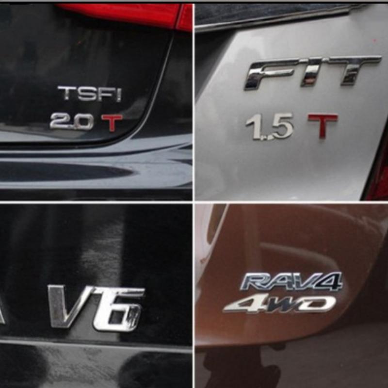 Наклейка с объемом автомобиля, металл 1,3 1,4 1,6 1,8 2,0 2,5 2,8 3,0 T, объемный логотип автомобиля, задний багажник, эмблема, значок, наклейки на автомобиль