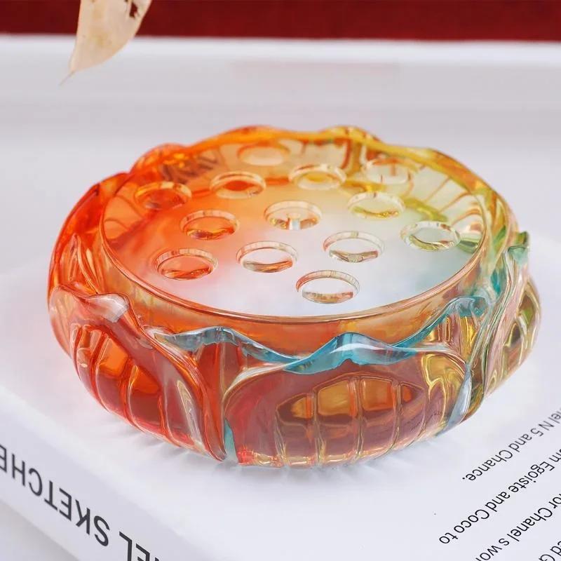 Украшение для дома Поделки Сделай сам Подставка для благовоний в форме лотоса Эпоксидная смола Литье Силиконовая форма