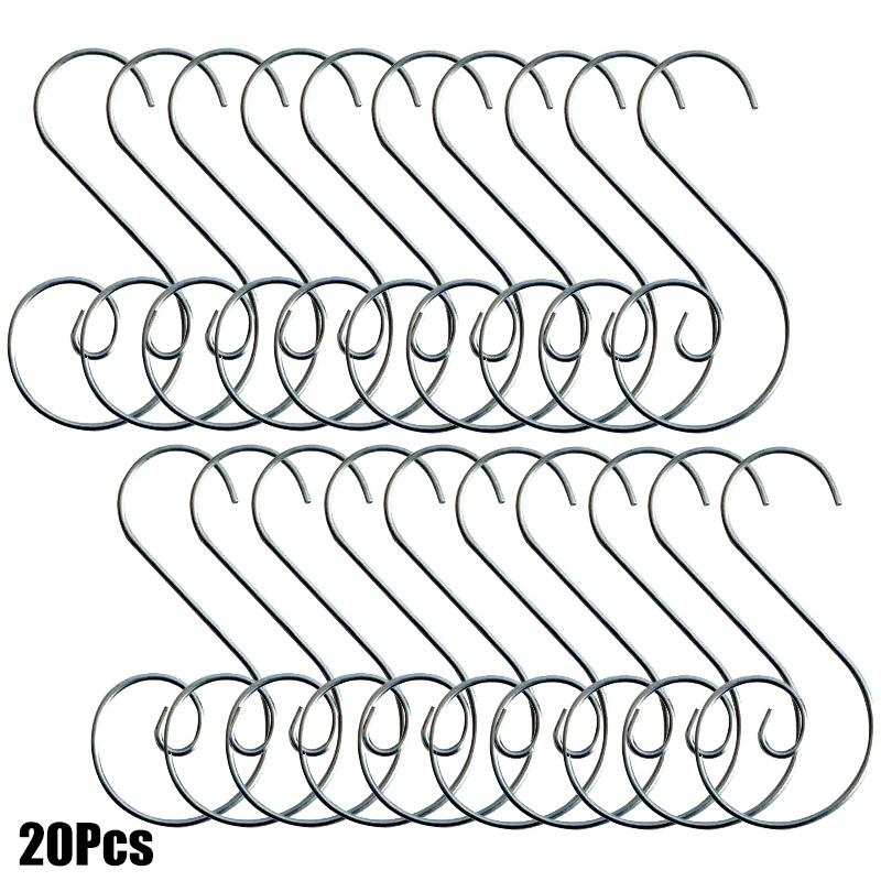 Рождественские украшения, металлические крючки, елочные шары, подвесные крючки в форме буквы S, рождественские новогодние украшения для дома, принадлежности