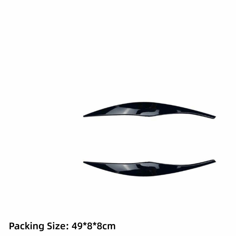 Glossy Black Headlight Eyebrow Cover Car Exterior Headlamp Eyebrow Trim 2005-2012