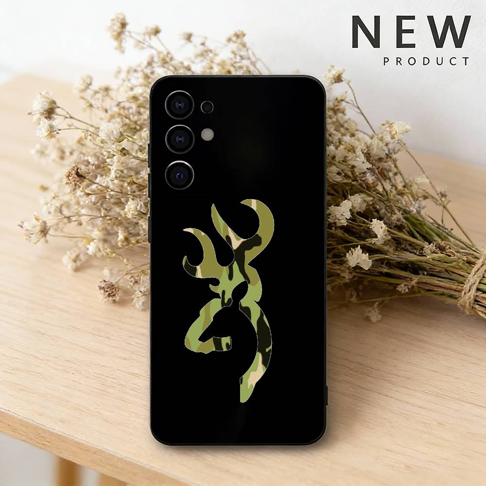 B-browning phone Case For Samsung S26,25,24,21,22,23,30,20,Ultra,Plus,Fe,Lite Black Soft Cover