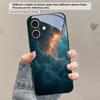 Горячий оранжево-золотой цвет Для iPhone 17 Air 16 E 15 Plus 14 Pro Max 13 12 mini 11 5 6 7 8 Plus XR XS Max SE Черный стеклянный чехол для телефона