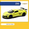 1:32 Chevrolet Corvette Z06 Суперкар Сплав Модель Автомобиля Звук и Свет Оттяжка Детская Игрушка Коллекционные items Подарок на День Рождения