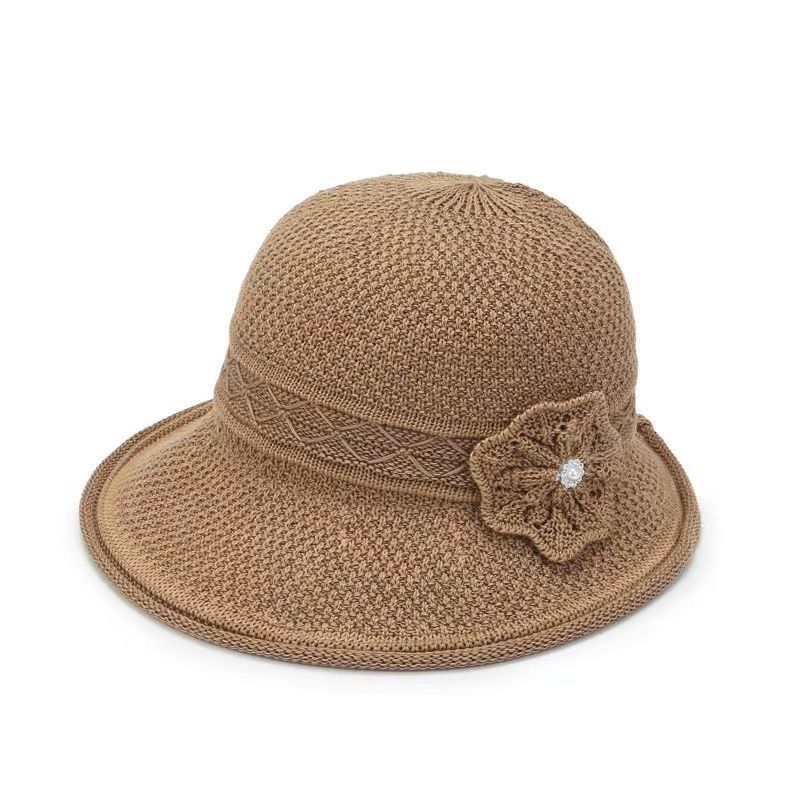 Новая летняя шляпа, женская летняя рыбацкая шляпа, соломенная шляпа с цветочной плетеной дышащей складной женской шляпой от солнца