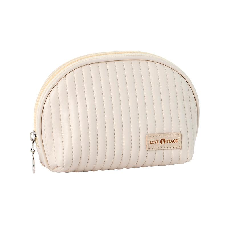 New Half Round Cosmetic Bag Women Make Up Bag Travel Cosmetics Storage Bags Makeup Pouch Mini Clutch Bag Travel Organizer