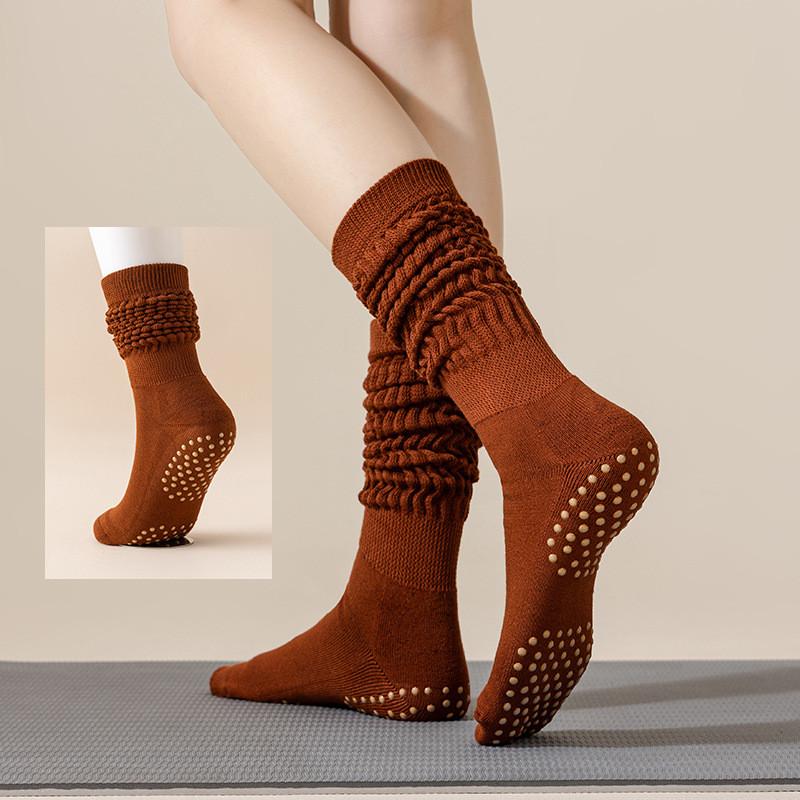 Женские вязаные гетры-протекторы, длинные носки, женские носки для фитнеса, танцев, пилатеса, йоги