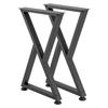 Table Legs, 740 x 472 mm (H x W) Steel Furniture Legs, Modular Design, Easy Assembly, 1000 kg Max Load Heavy Duty, Z Shape for Home Office Desk DIY,