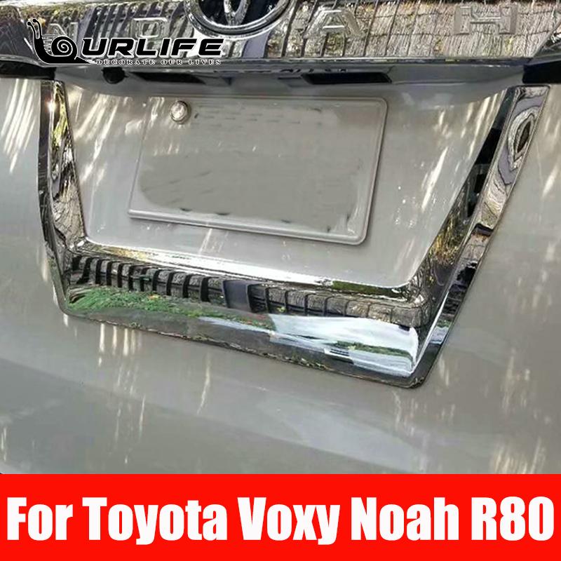 Хромированная задняя крышка багажника, лицензионная накладка для Toyota Voxy Noah R80 2017 2018, защита багажника