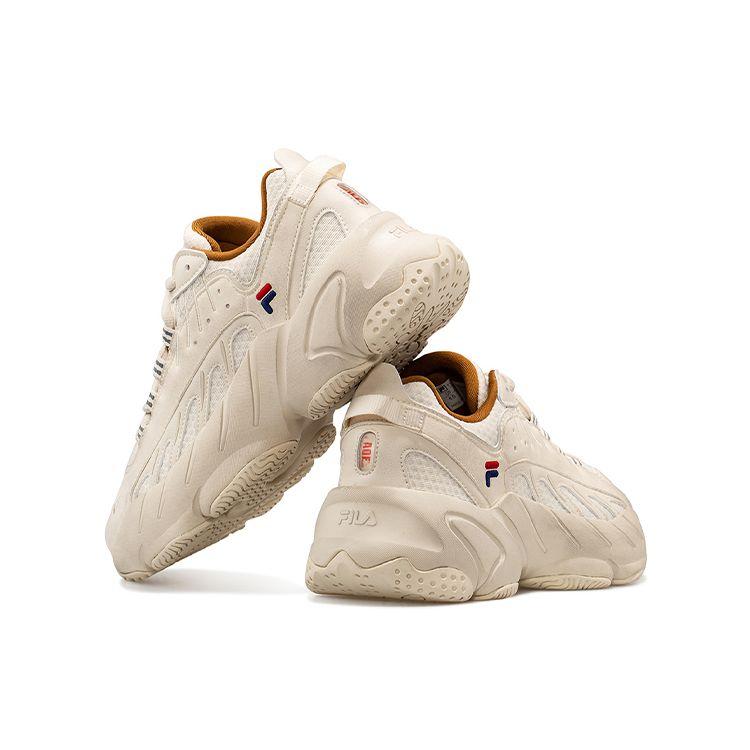 Fila Fusion ADE Ретро Сетчатые Резиновые Амортизирующие Прочные Низкие Повседневные Беговые Кроссовки Женские кроссовки Пена-Белый T12W031118FWG
