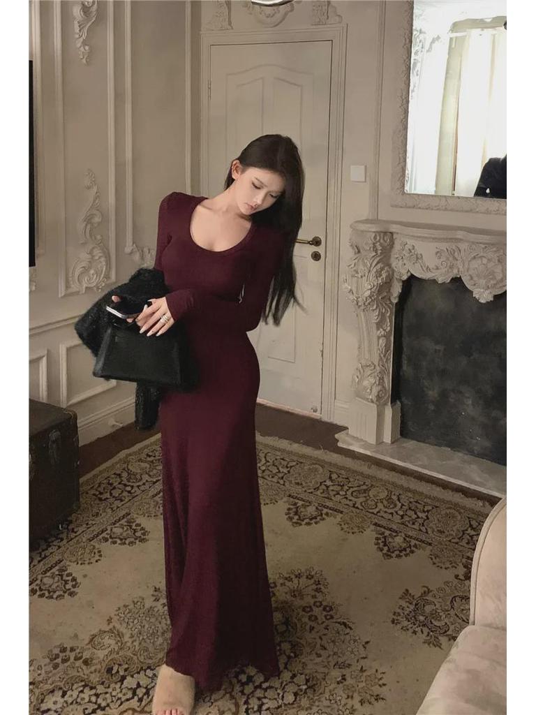 «Элегантное платье с длинными рукавами и фасоном «рыбий хвост»: «Идеальная посадка и соблазнительный силуэт для женщин»