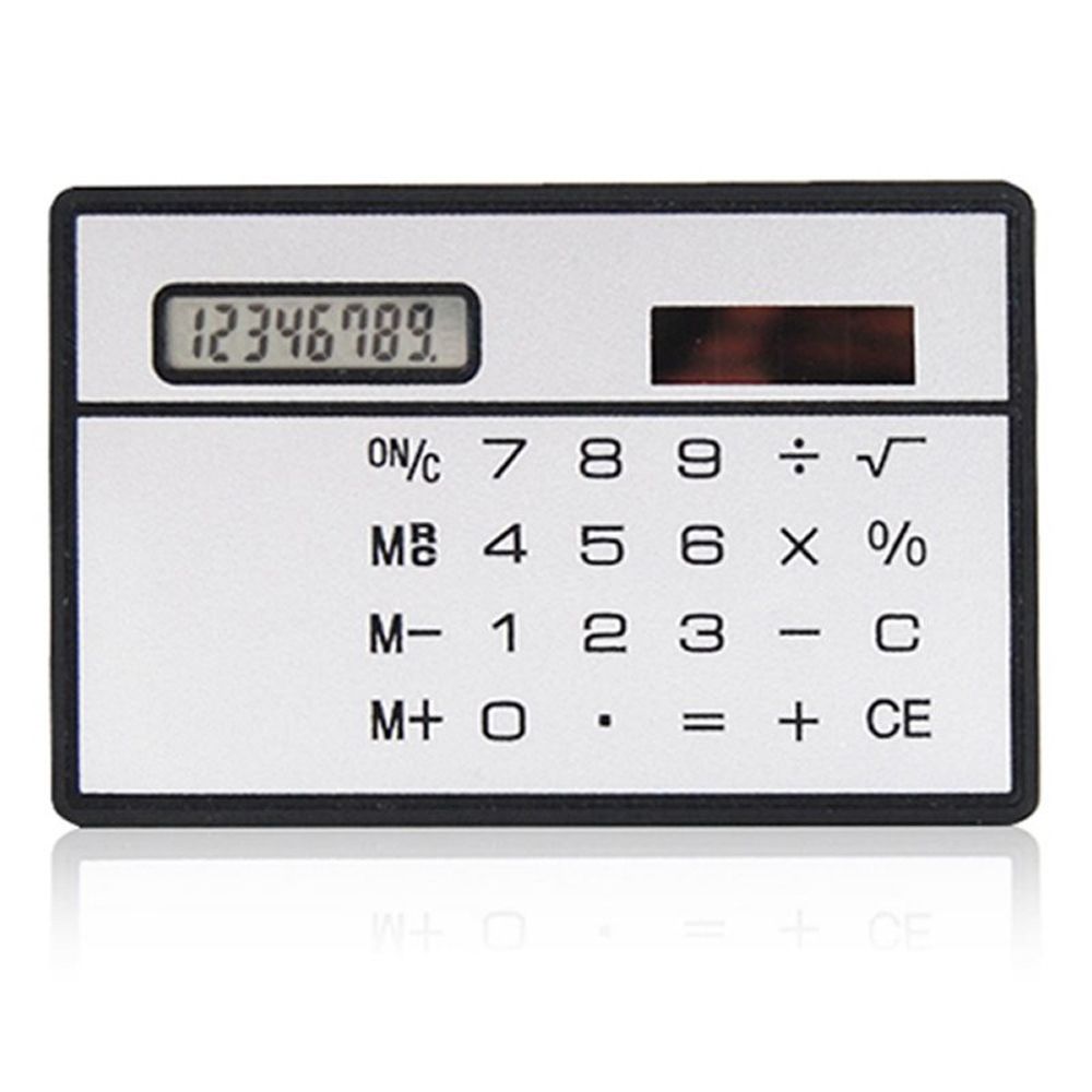 Stationery Solar Powered Calculator Credit Card Calculator Mini Calculator Pocket Calculator