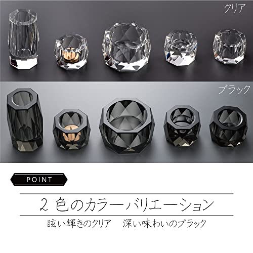 Мини-набор для буддийского алтаря Плутон Прозрачный (5 штук, 2,5 дюйма) - Хрустальная буддийская алтарная утварь - Современная и стильная (чистый) - Курильница, Ваза для цветов, Ca