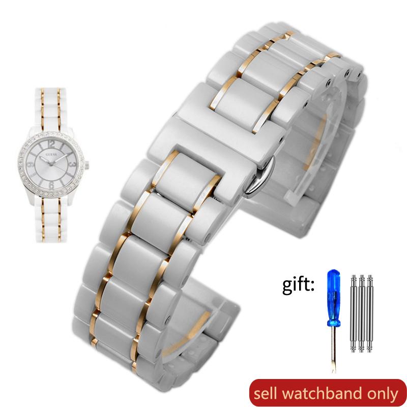 Высококачественный керамический ремешок для часов Rossini Guess Ebo Watch King Браслет из нержавеющей стали 16 18 мм