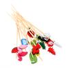 100 Pieces Of 12Cm  Creative Bamboo Skewers, Buffet, Cupcakes, Fruit Forks, Christmas Parties, Desserts, Salad Bars, Cocktails, Wedding Decorations