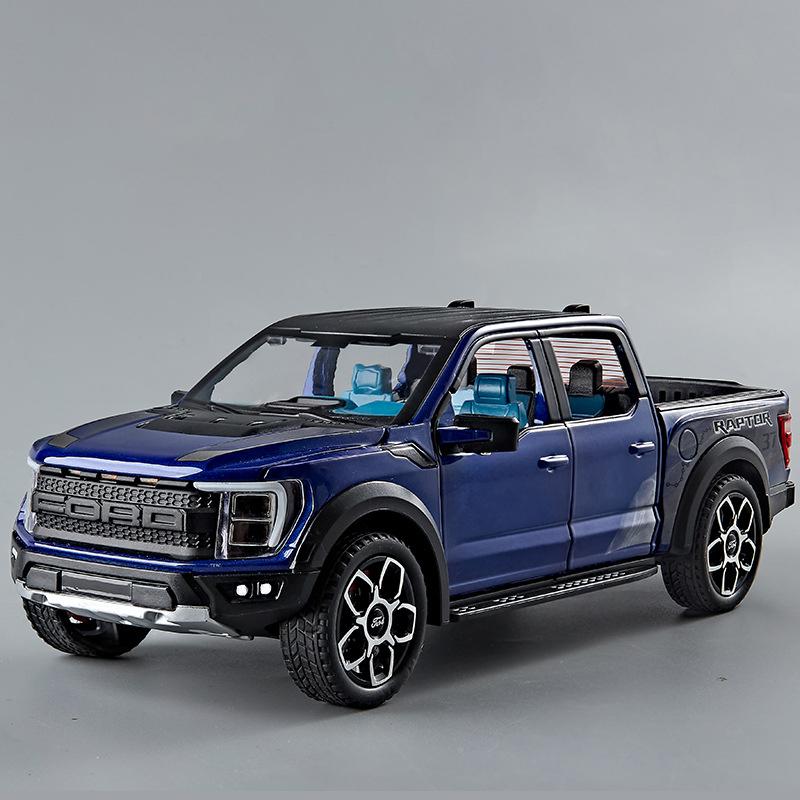 1:20 Форд Раптор F150 Пикап Игрушечная Модель Машины Со Звуком Светом Открывающимися Дверями Литая Металлическая Модель Коллекция Игрушек Друг
