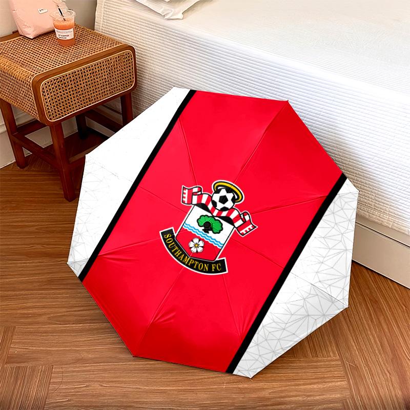 Southampton FC2pattern, automatic folding umbrella, portable and foldable design, 8 ribs, a Christmas or birthday gift.