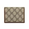 GUCCI Horsebit 1955 Canvas Leather Wallet , Card Holder Unisex Ebony / Brown (Unisex) Wallets