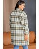 Azura Exchange Multicolor Plus Size Plaid Pocketed Side Slit Shacket