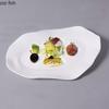 Irregular Ceramic Plate White Creative Fish Plate Dessert Sushi Plate Steak Plates Molecular Cuisine Specialty Tableware