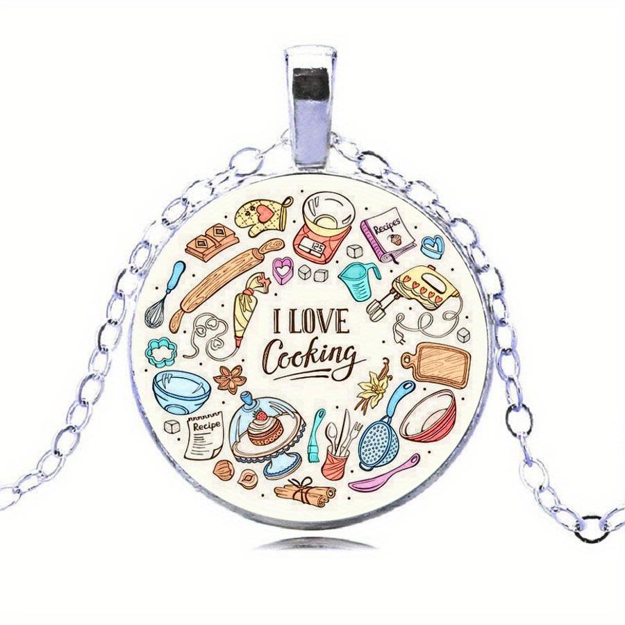 Картина маслом «Я люблю готовить» Маминый повар ЭТА МАМА ЛУЧШАЯ В МИРЕ Яйцеварка Кухонный инструмент Время Брелок с драгоценными камнями Брелок для шеф-повара Кухонный работник