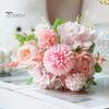 Искусственные цветы Букет искусственных пионов Смешанные цветы из искусственного шелка Букет искусственных цветов для украшения стола Декор для свадебной вечеринки