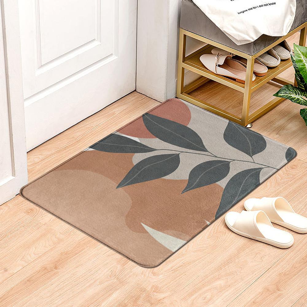 Green Plant Rainforest Leaf Carpet Living Room Carpet Hallway Balcony Doormat Kitchen Bathroom Non-slip Floor Mat Bedroom Rug
