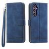 For Samsung Galaxy S25+ Leather Case Lines Imprint Wallet Phone Cover