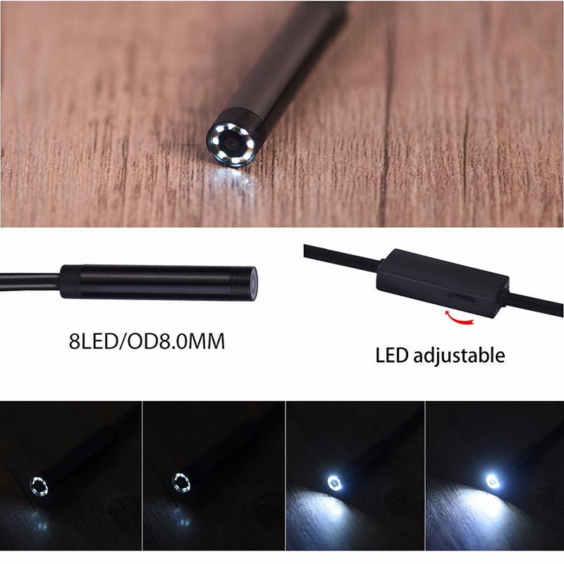 1200P Wi-Fi эндоскопическая камера мини-водостойкая камера для проверки кабеля 8 мм USB-бороскоп для Android IOS