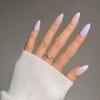 Detachable Manicure Tool Full Cover Nail Tips Flower Almond False Nails French Fake Nails Wearable