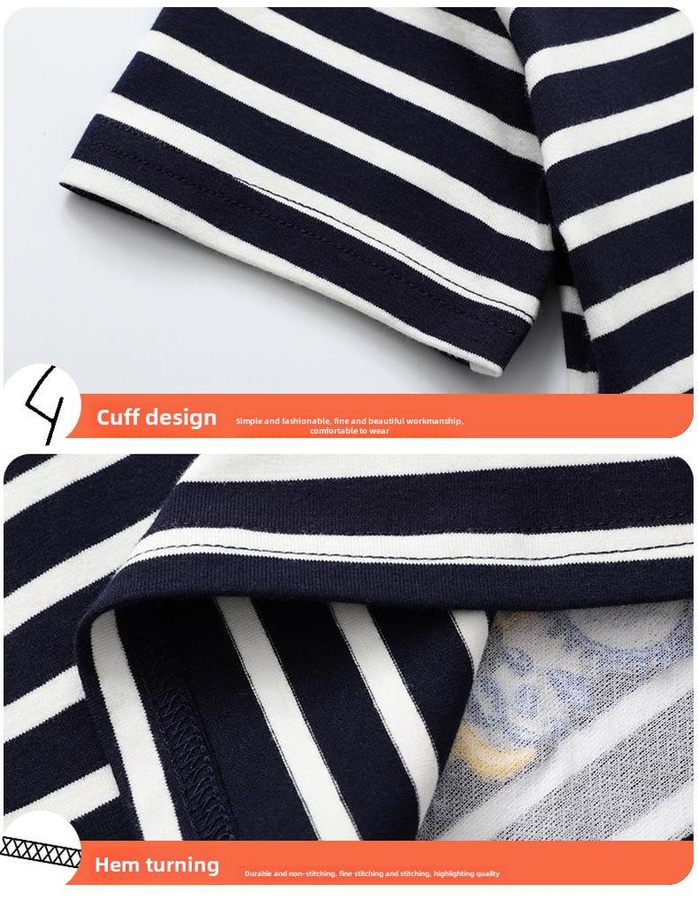 Футболка с короткими рукавами для мальчиков, лето 2024 г.