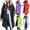 Women's Winter Fashion Long Over-The-Knee Hooded Thick Padded Jacket Coat