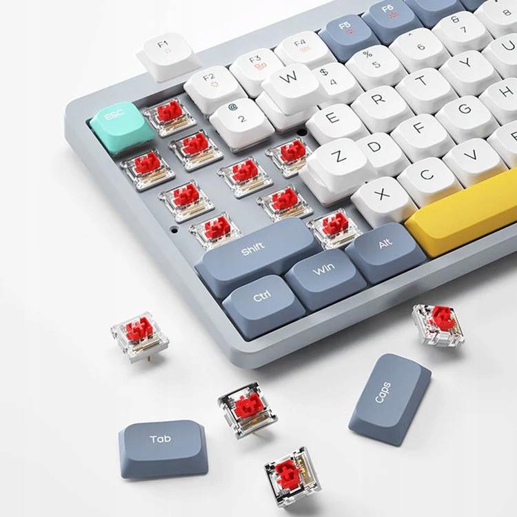 Low Profile Mechanical Keyboard YK75 Wireless 2.4Ghz Low Profile Red Sw