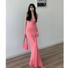 Elegant Bodycon Maxi Dress Women Summer Sleeveless Backless Sexy Outfits Party Club Sundress Black Birthday Dresses Clothes