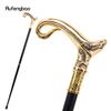 Золотая роскошная кривая линия типа трость модная декоративная трость джентльмен элегантная ручка трости для косплея Crosier 93 см