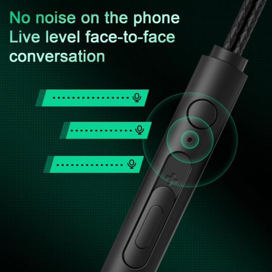 Wired Earphone Stereo Sound Sports Headset with Microphone 3.5mm/Type-C Plug In-ear Headphone for Game Music